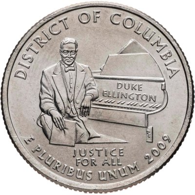 купить США 25 центов (квотер, 1/4 доллара, quarter dollar) 2009 P Квотер Округа Колумбия знак монетного двора: "P" - Филадельфия