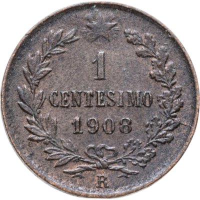 купить Италия 1 чентезимо (centesimo) 1908