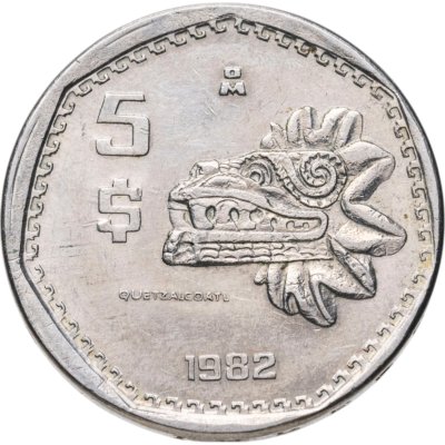 купить Мексика 5 песо 1982