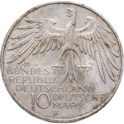 купить Германия 10 марок (mark) 1972 "XX летние Олимпийские Игры, Мюнхен 1972 - Стадион" знак монетного двора: "F" - Штутгарт