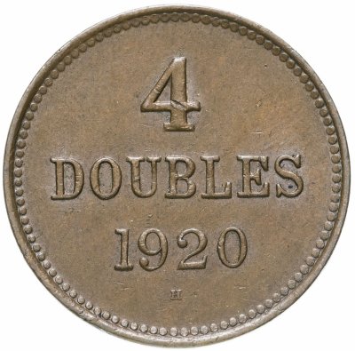 купить Гернси 4 дубля (doubles) 1920