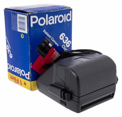 купить Фотоаппарат "Polaroid 636 Close Up" в оригинальной коробке с инструкцией, пластмасса, Великобритания, 1980-1990 гг.