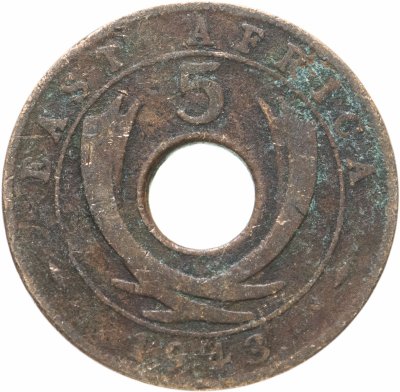 купить Британская Восточная Африка 5 центов (cents) 1943