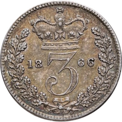 купить Великобритания 3 пенса (pence) 1866