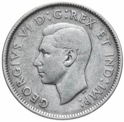 купить Канада 25 центов (cents) 1939-1952, случайный год
