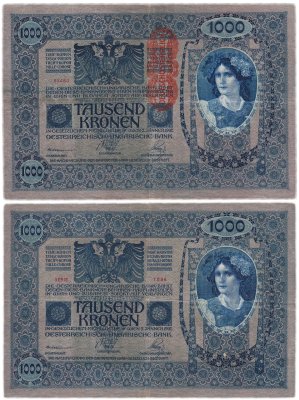 купить Австрия 1000 крон 1902 (1919) (Pick 59)