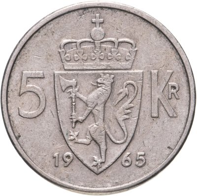 купить Норвегия 5 крон (kroner) 1965