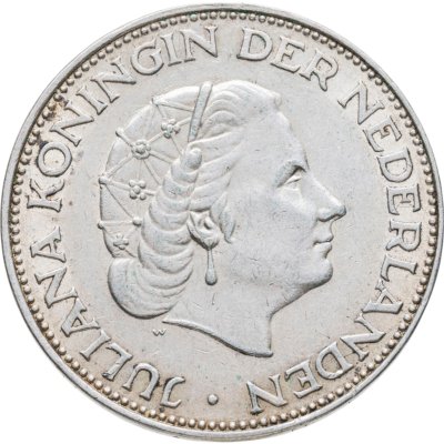 купить Нидерланды 2 1/2 гульдена (gulden) 1960