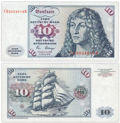 купить Германия ФРГ 10 марок 1980 (Pick 31d)