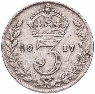 купить Великобритания 3 пенса (pence) 1912-1920, случайный год