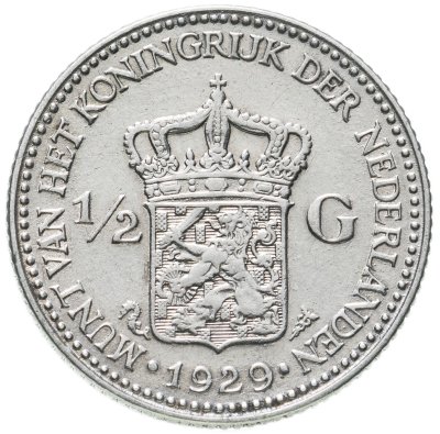 купить Нидерланды 1/2 гульдена 1929