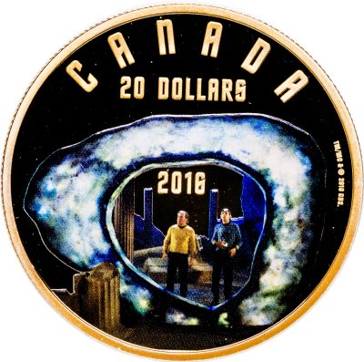 купить Канада 20 долларов 2016 "Star Trek Город на краю вечности", в футляре с сертификатом