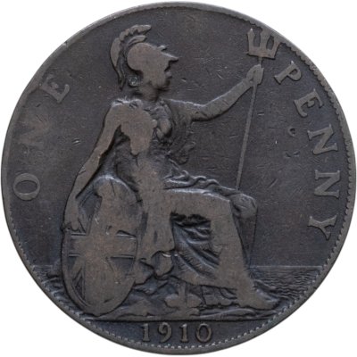 купить Великобритания 1 пенни (penny) 1910