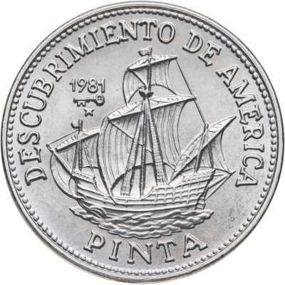 купить Куба 1 песо (peso) 1981 "500 лет открытию Америки - "Пинта"