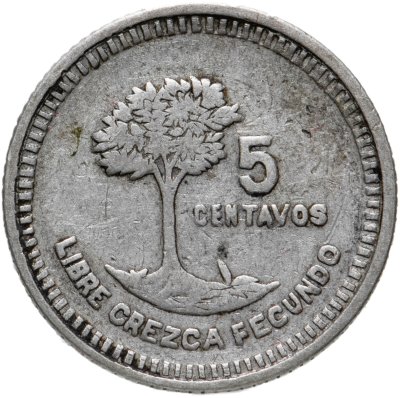 купить Гватемала 5 сентаво (centavos) 1949 новый тип