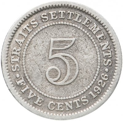 купить Стрейтс Сетлментс 5 центов (cents) 1926