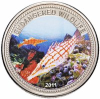 Купить Палау 1 доллар 2011 "Подводный мир - Вымирающие виды - Рыба type 2"