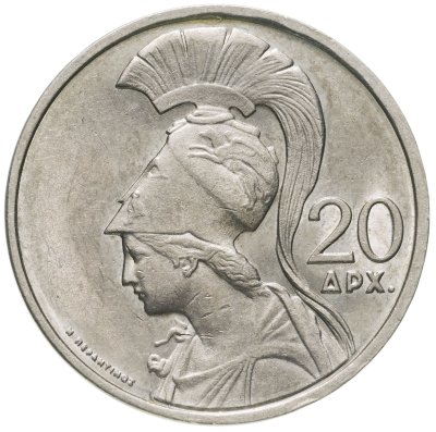 купить Греция 20 драхм 1973