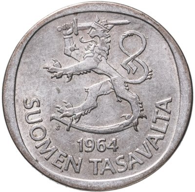 купить Финляндия 1 марка (markka) 1964 S