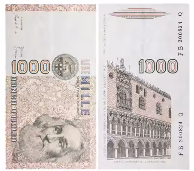 купить Италия 1000 лир 1982 года