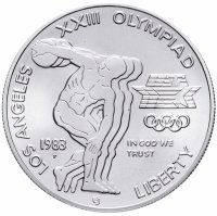 Купить США 1 доллар (dollar) 1983 P "XXIII летние Олимпийские Игры - Дискобол"