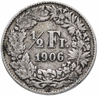 купить Швейцария 1/2 франка (franc) 1898-1948