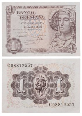 купить Испания 1 песета 1948 года (Pick 135)