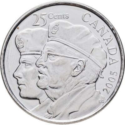 купить Канада 25 центов (cents) 2005 "Год Ветеранов"