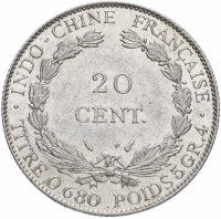 Купить Французский Индокитай 20 сантимов (centimes) 1937