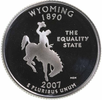 купить США 25 центов (квотер, 1/4 доллара, quarter dollar) 2007 "Вайоминг"