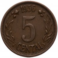 Купить Литва 5 центов 1936