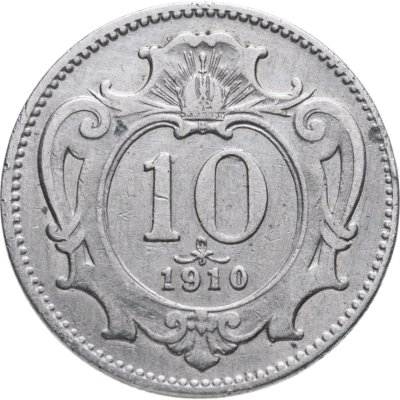 купить Австрия 10 геллеров (heller) 1910