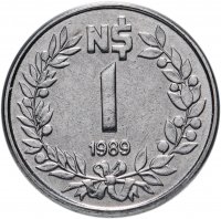 Купить Уругвай 1 новый песо 1989