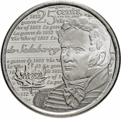 купить Канада 25 центов (cents) 2013 "Война 1812 года - Шарль де Салаберри"