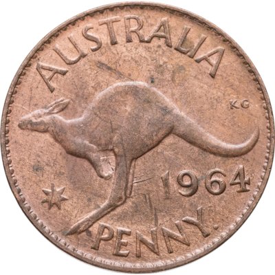 купить Австралия 1 пенни (penny) 1964 Точка после "PENNY." - Монетный двор Перта