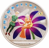 купить Фиджи 1 доллар 2010 "Сказки Ганса Христиана Андерсена - Дюймовочка", с сертификатом