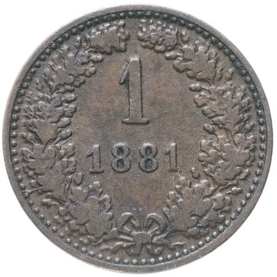 купить Австрия 1 крейцер (kreuzer) 1881