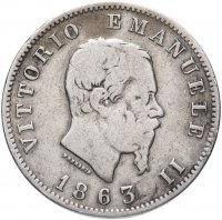 Купить Италия 1 лира 1863