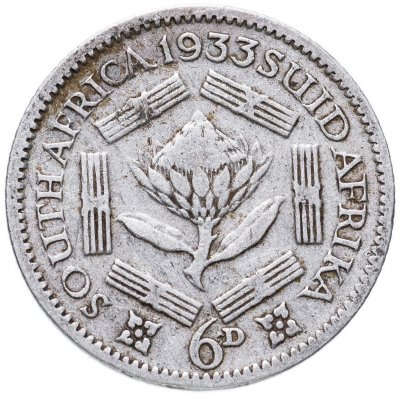 купить ЮАР 6 пенсов (pence) 1933