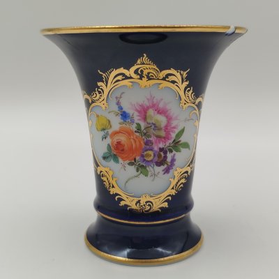 купить Ваза (маленькая) "Мейсенский букет", фарфор, крытье, роспись, золочение, Meissen (Мейсенский фарфор), Германия, 1950 г.