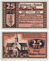 купить Германия (Бранденбург: Клостер-Цинна) 25 пфеннигов 1921 "Часовня при аббатстве Цинна"