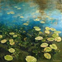 Купить Картина «Кувшинки», холст, масло, художник Владимир Голованов, Россия, 2020 г.