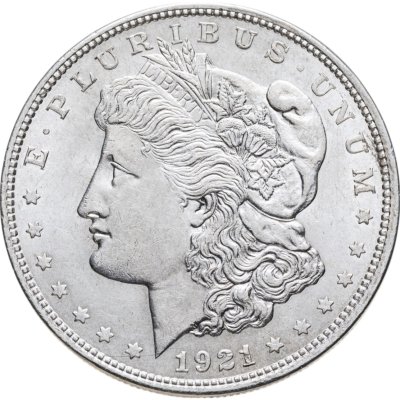 купить США 1 доллар (dollar) 1921 Morgan Dollar (доллар Моргана) знак монетного двора "D" - Денвер, в слабе Монетник.ру MS61