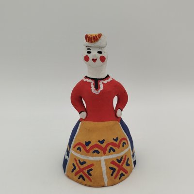 купить Игрушка каргопольская "Барыня", глина, лепка, роспись, Россия, 1980-2000 гг.
