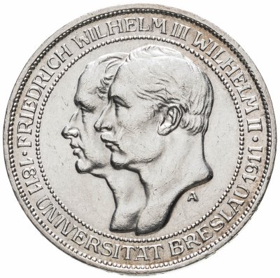 купить Германская Империя 3 марки 1911 Бреславский университет