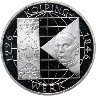 купить Германия (ФРГ) 10 марок 1996 "150 лет первой католической ассоциации ремесленников А. Колпинга"