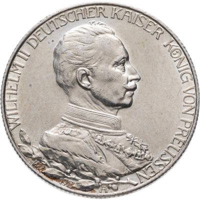 купить Германская империя (Пруссия) 2 марки 1913 "25 лет правления Вильгельма II"