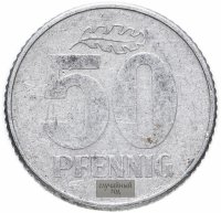 Купить ГДР 50 пфеннигов (pfennig) 1958-1990, случайная дата