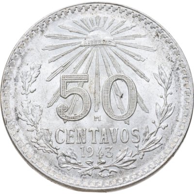 купить Мексика 50 сентаво (centavos) 1943