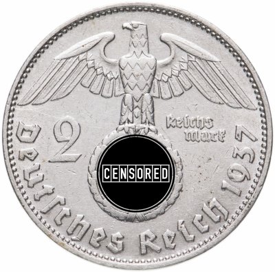 купить Германия (Третий рейх) 2 рейхсмарки (reichsmark) 1937 "D"-Мюнхен